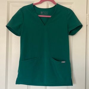 Figs Hunter Green Casma Scrub Top